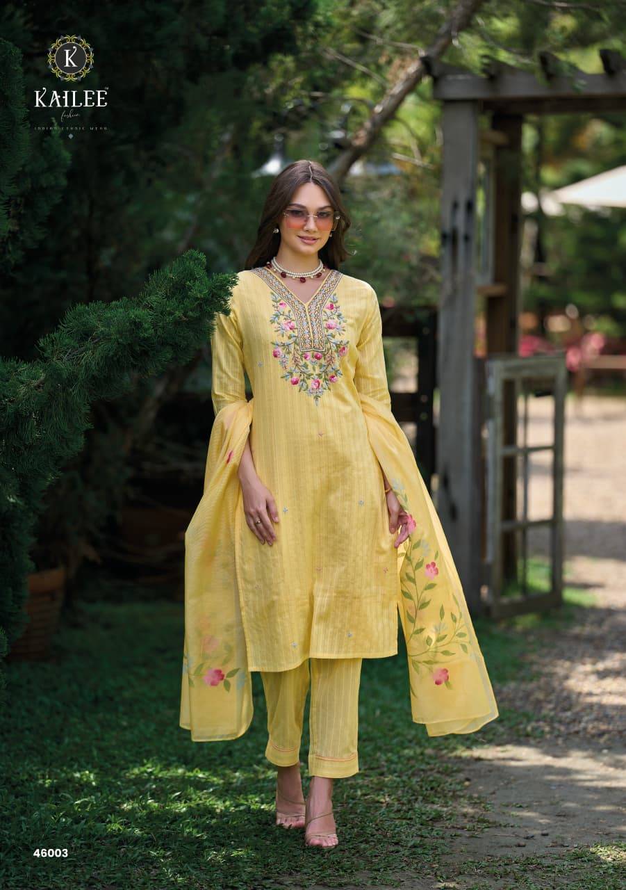 SUMMER GARDEN By KAILEE FASHION 46001 To 46004 Series Stylish Beautiful Colourful PURE COTTON Dresses At Wholesale Price